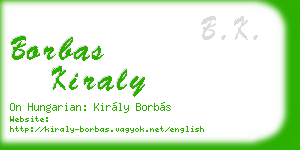 borbas kiraly business card